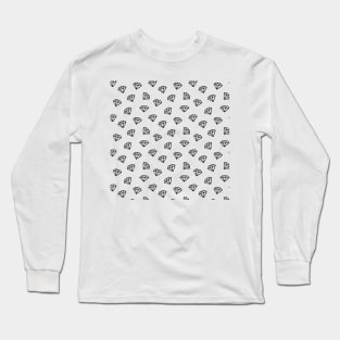 Black and white version of diamond Long Sleeve T-Shirt